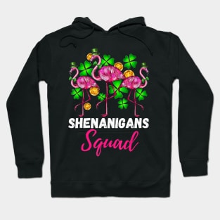 Shenanigan Squad Irish Flamingo St Patrick's Day Hoodie